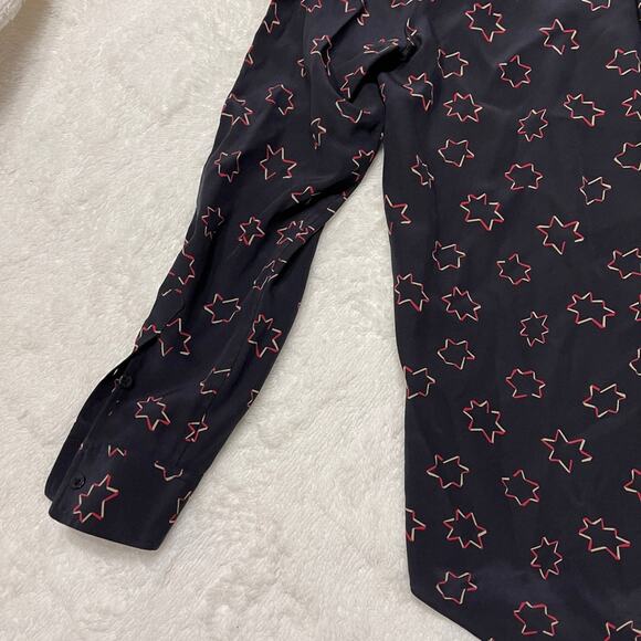 Relative Pi Margarita Star 100% Silk Blouse small - Picture 8 of 11